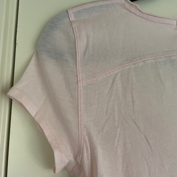 Free People - We the People Sonnet T-shirt Tee Chiffon Cake Pale Pink MED - Picture 6 of 8